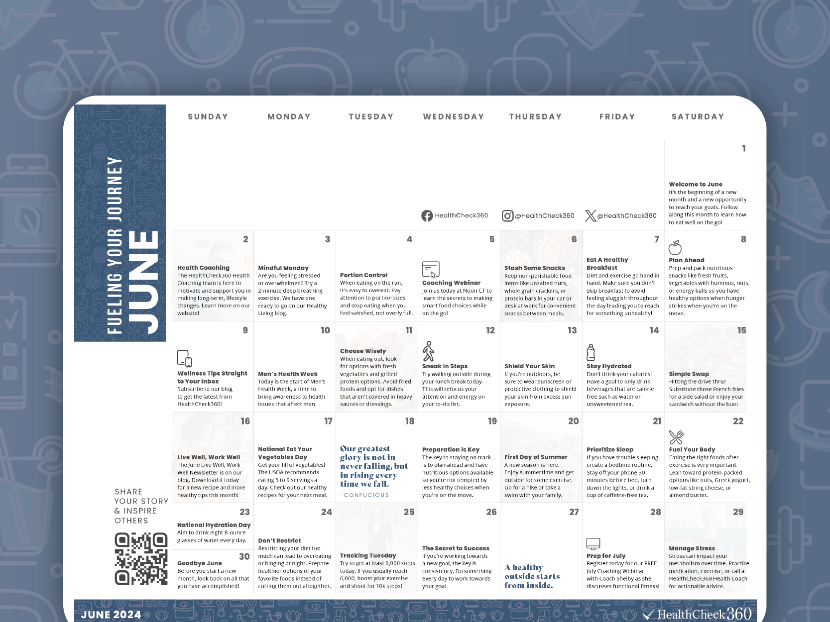 Free Resource: June 2024 Well-Being Calendar